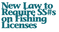  States mandated to require social security numbers on fishing lisences